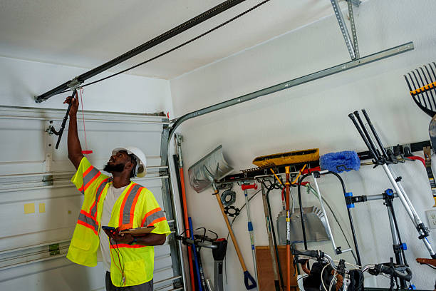 Professional Garage Door technician working in Donna, TX